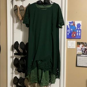 High low plus size dress